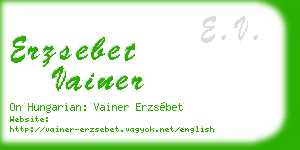 erzsebet vainer business card